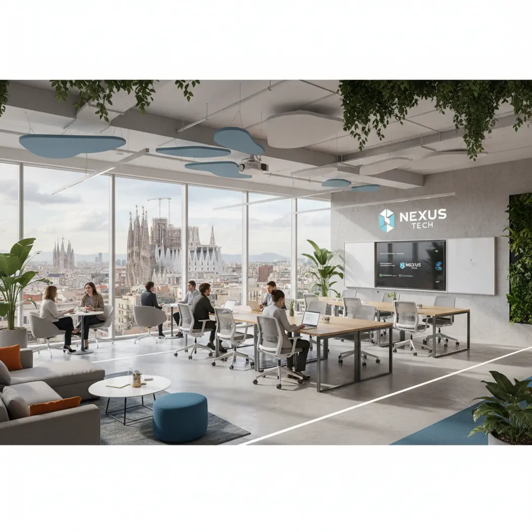 Modern tech office in Barcelona